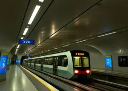iluminação do metrô de São Paulo